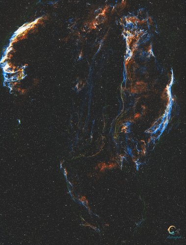 NGC NGC 6960, NGC 6974, IC IC 1340, Sharpless Sh2-103 - Veil nebula